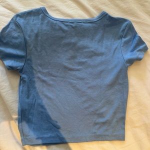 Zara | Tops | Zara Light Blue Crop Top | Poshmark